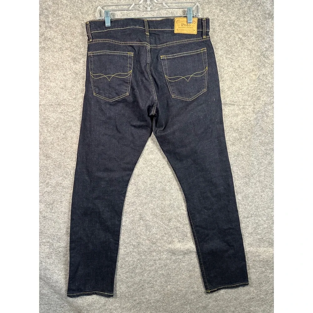 Polo Ralph Lauren Varick Slim‎ Straight Jeans Mens 32x34 Dark Wash Denim